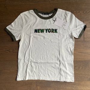 Zara New York Ringer Baby Tee